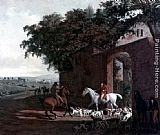 Jacques-Laurent Agasse Departure to the Hunt painting